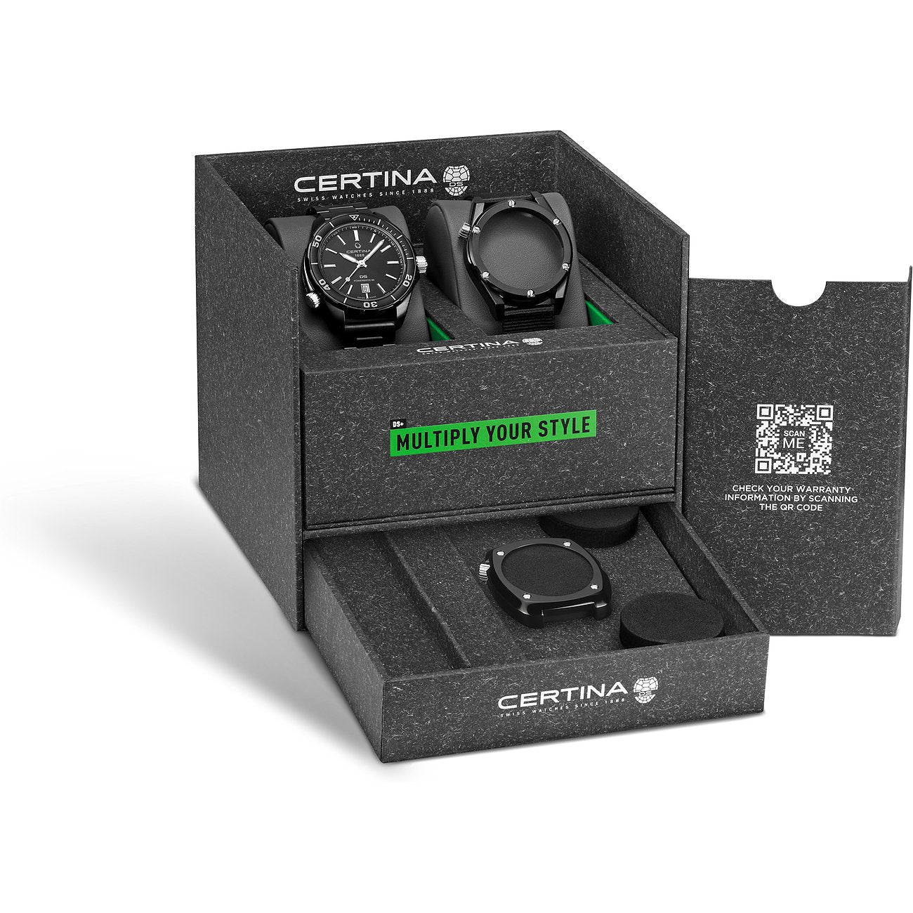 Certina Men's Watch C041407390510 (43MM) Black Stainless Steel