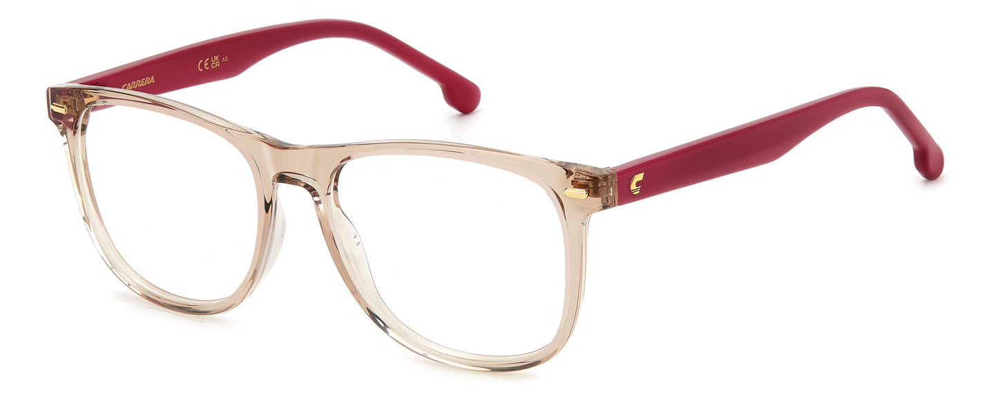 Carrera Children's Glasses CARRERA2049T9 with Resin Frame, Beige Red Color, 51/16/135 mm