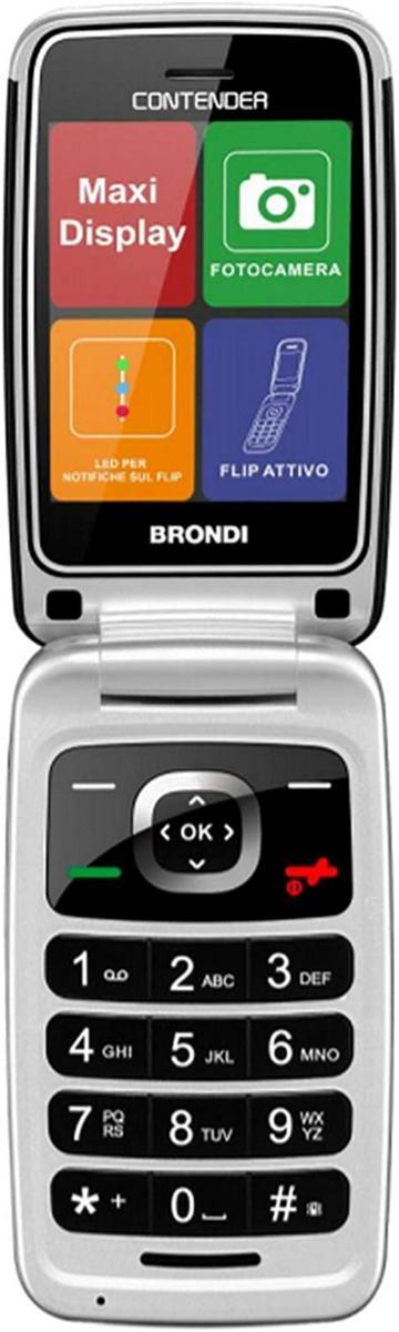 Brondi Contender Nero DS ITA Κινητό Τηλέφωνο Μεγάλα Πλήκτρα Διπλή SIM Με Οθόνη Χρώματος