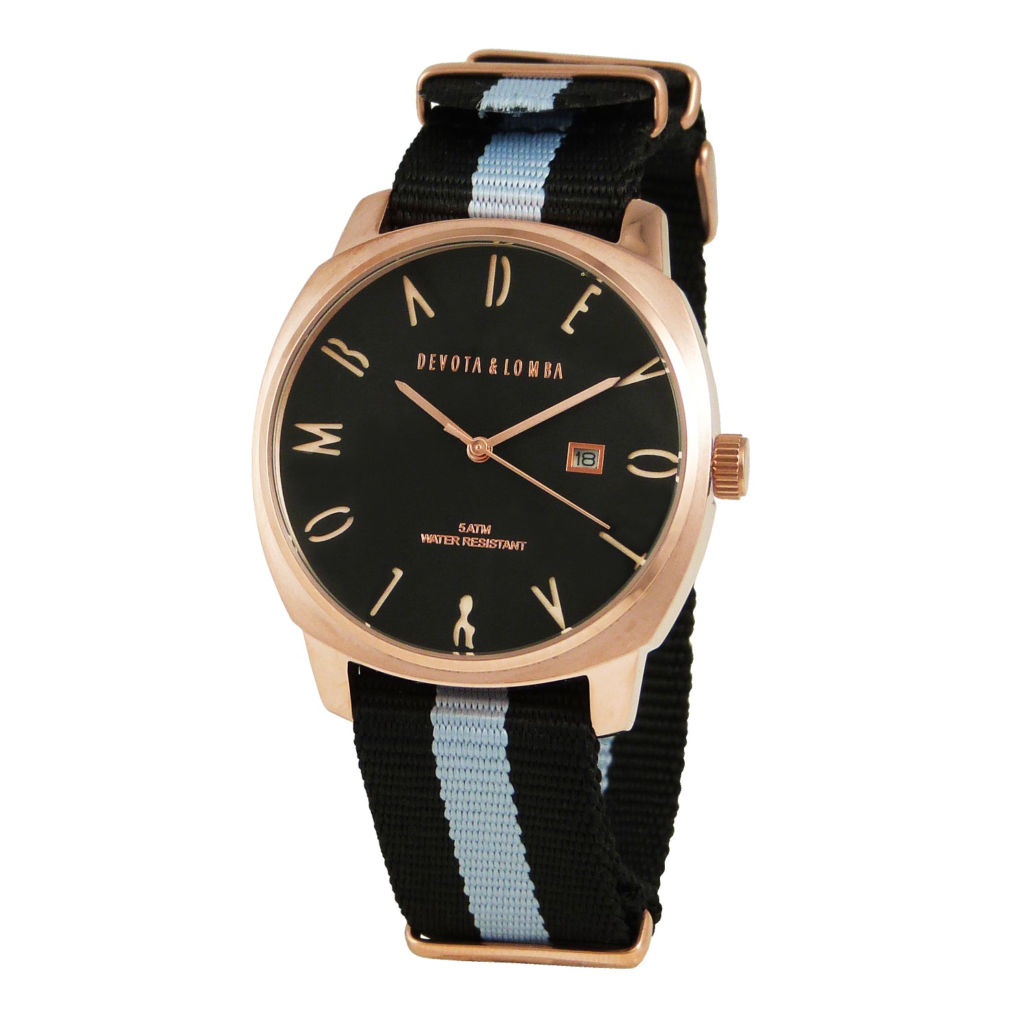 Watch Devota & Lomba Man DL008MSPBK-GR (42MM) Black Grey