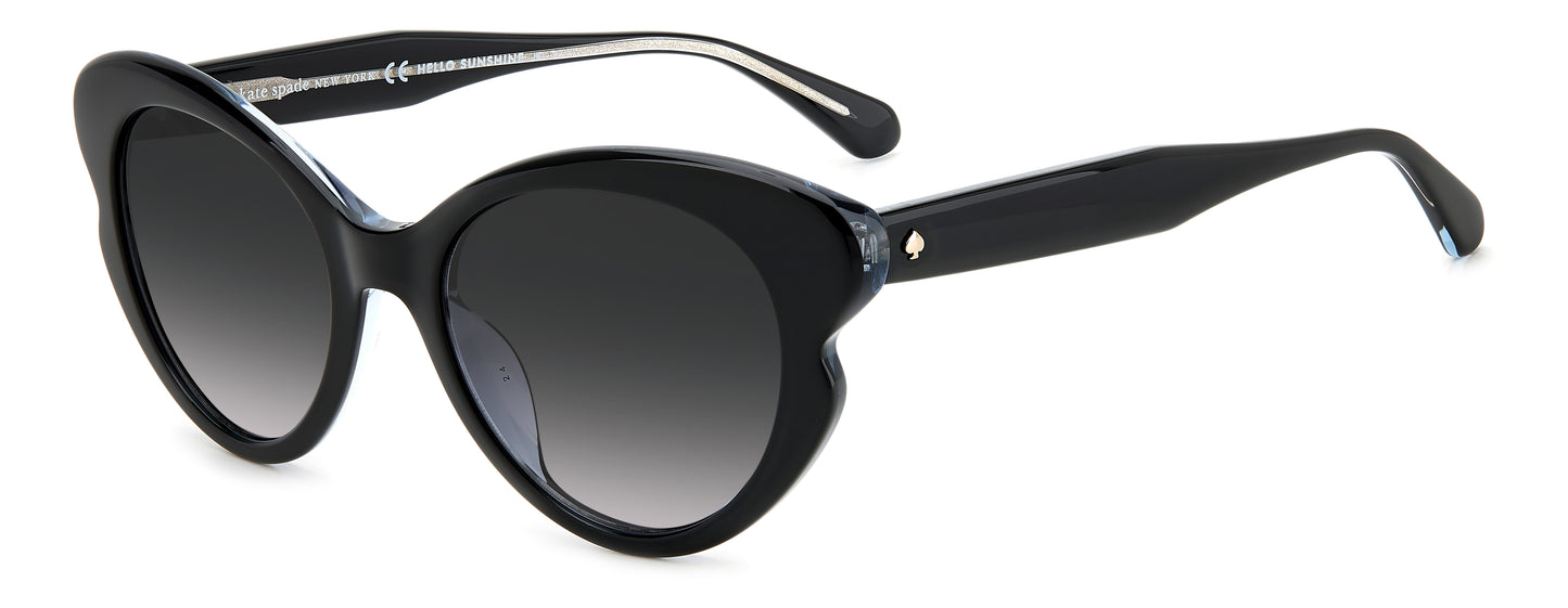Kate Spade Women's Sunglasses ELINAGS807F39 (Lens/Bridge/Temple) 53/17/140 mm, Black Acetate