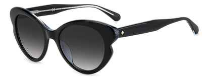 Kate Spade Women's Sunglasses ELINAGS807F39 (Lens/Bridge/Temple) 53/17/140 mm, Black Acetate
