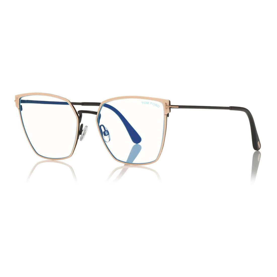Tom Ford Unisex Eyeglasses FT5574-021 with 53mm Lenses, 17mm Bridge, 145mm Temples