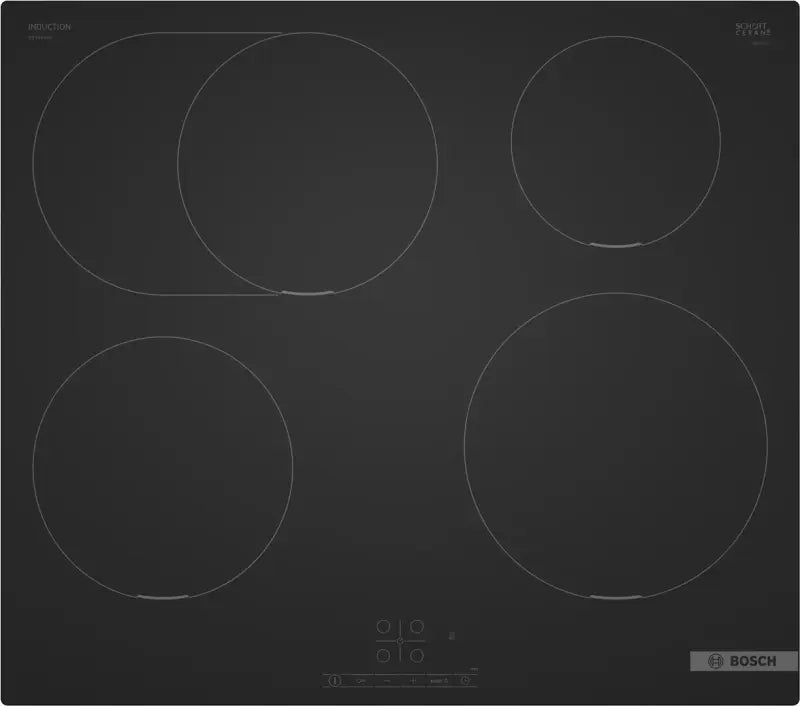 Bosch PIF61ABB5E Black Built-in 60 cm Induction Hob with 4 Zones