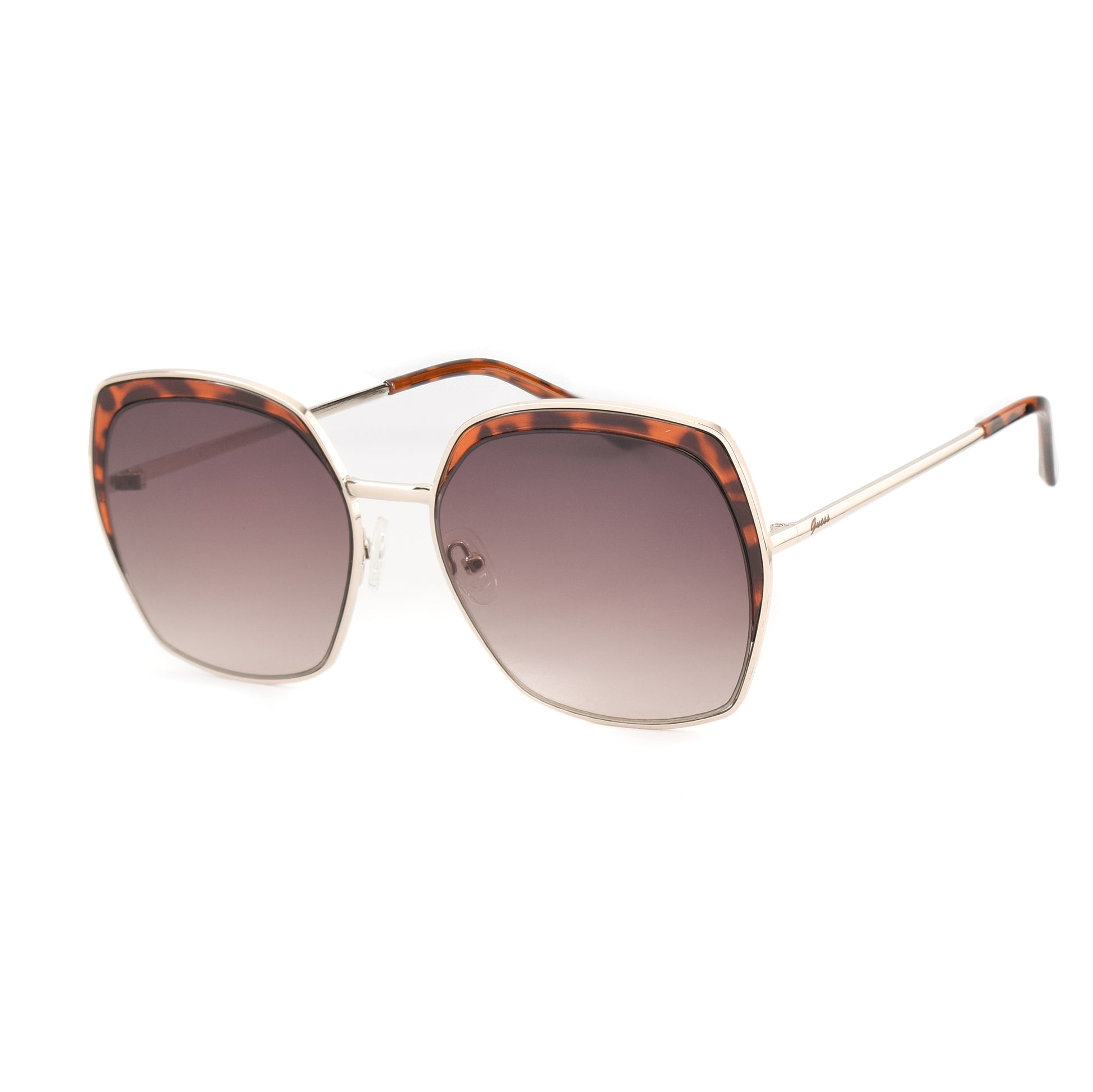 Guess Women's Sunglasses GF0410-5932F with Metal Frame, Lens/Bridge/Temple Dimensions 59/18/145 mm, Golden Color, Brown Gradient Lenses Category 3