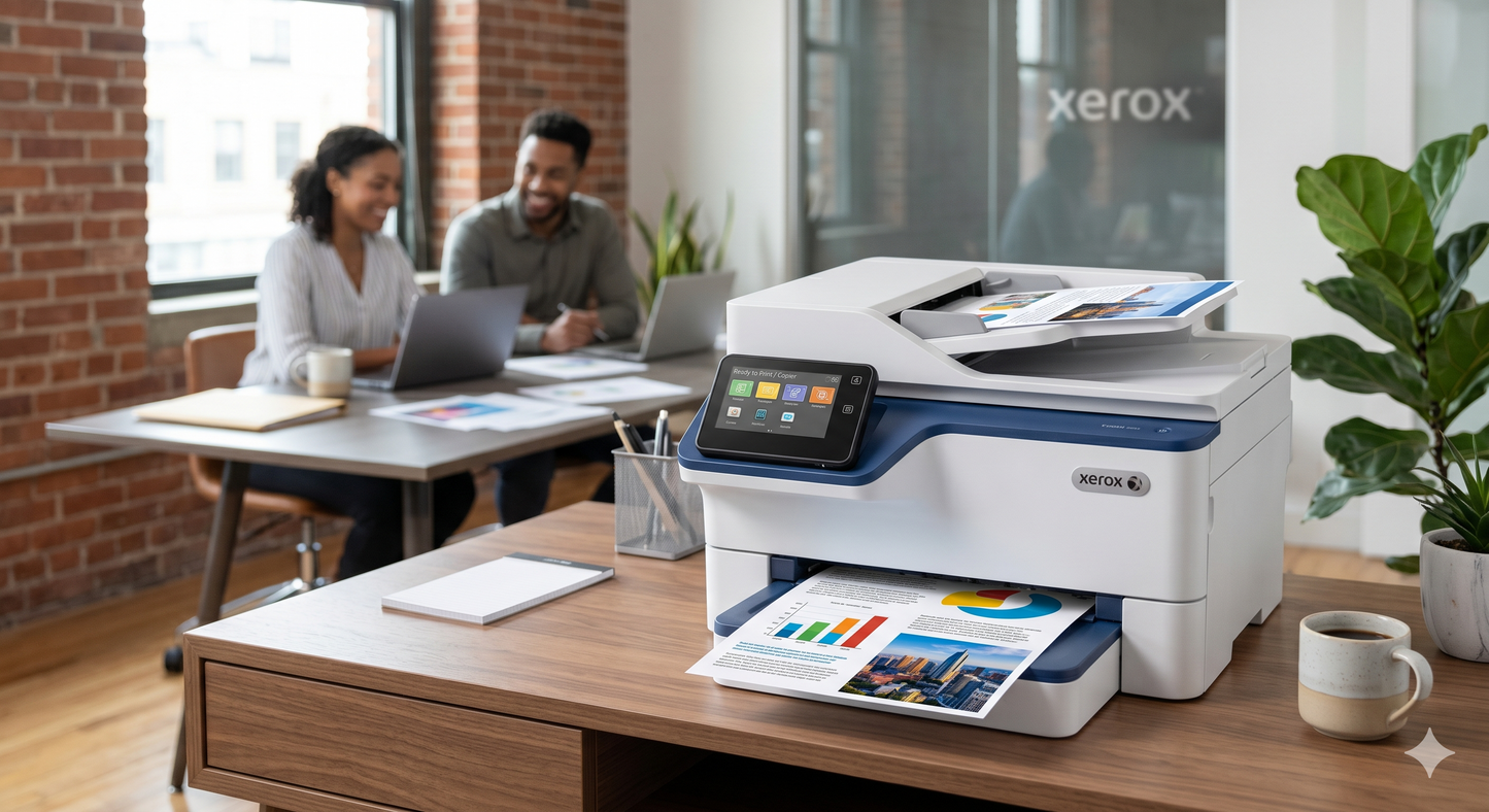 Xerox C235 A4 22ppm Wireless Copy/Print/Scan/Fax PS3 PCL5e/6 ADF 2 Trays Total 251 Sheets
