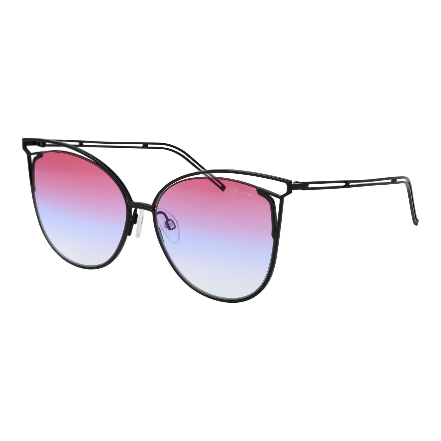 Ana Hickmann Women's Sunglasses HI3048-5809C, Metal Frame, Black Color, Lens/Bridge/Temple Dimensions: 58/15/145 mm, Purple Gradient Lenses, Category 1 with 100% UVA & UVB Protection