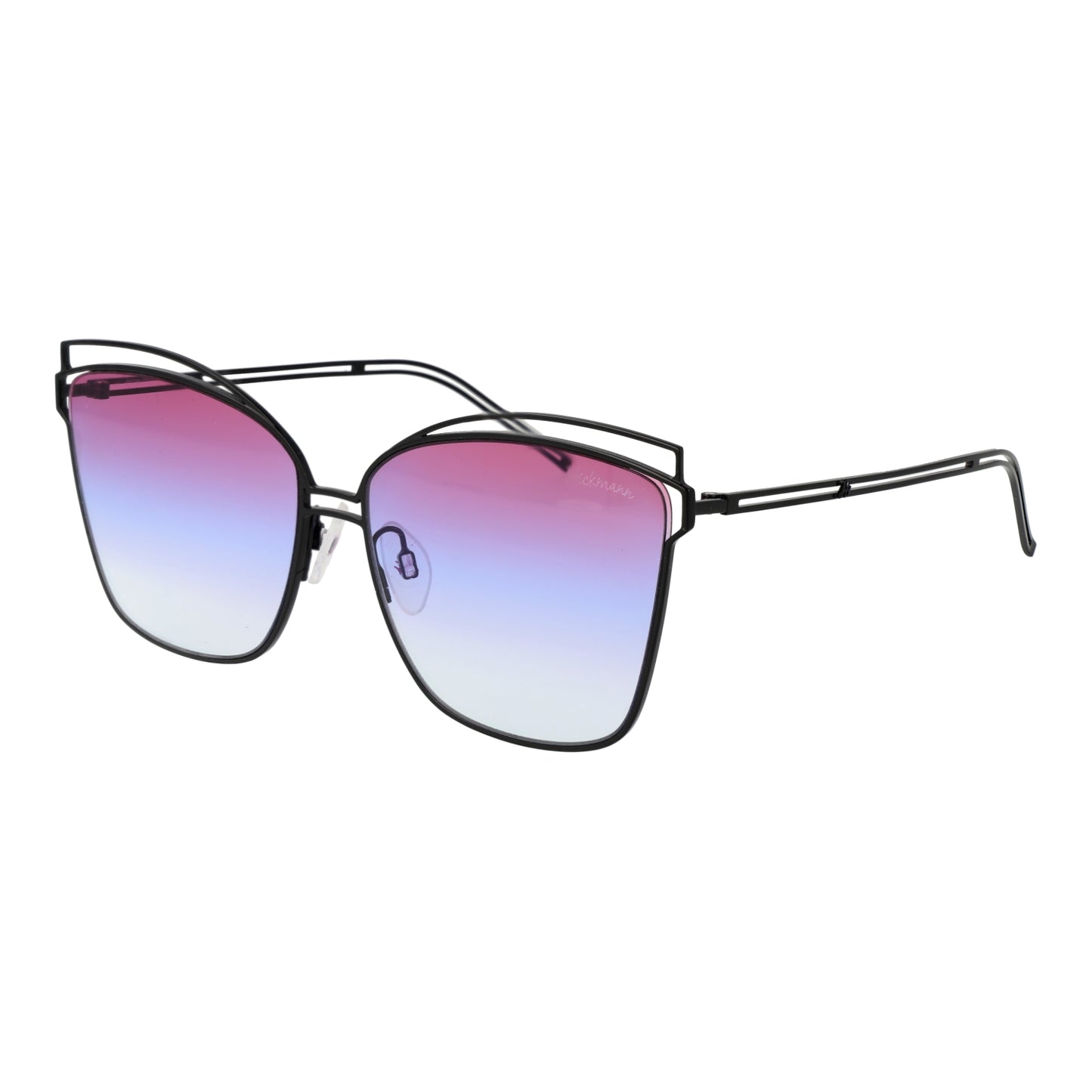 Ana Hickmann Women Sunglasses HI3049-6109B with Lens/Bridge/Temple Dimensions 61/15/145 mm, Metal Frame, Black with Purple Gradient Lenses, Category 1 UV Protection