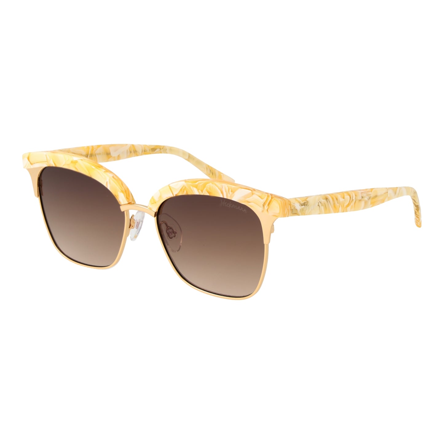 Sunglasses Ana Hickmann Women HI3051-53G22 Metal Frame Yellow Brown Lens 53/16/140 mm
