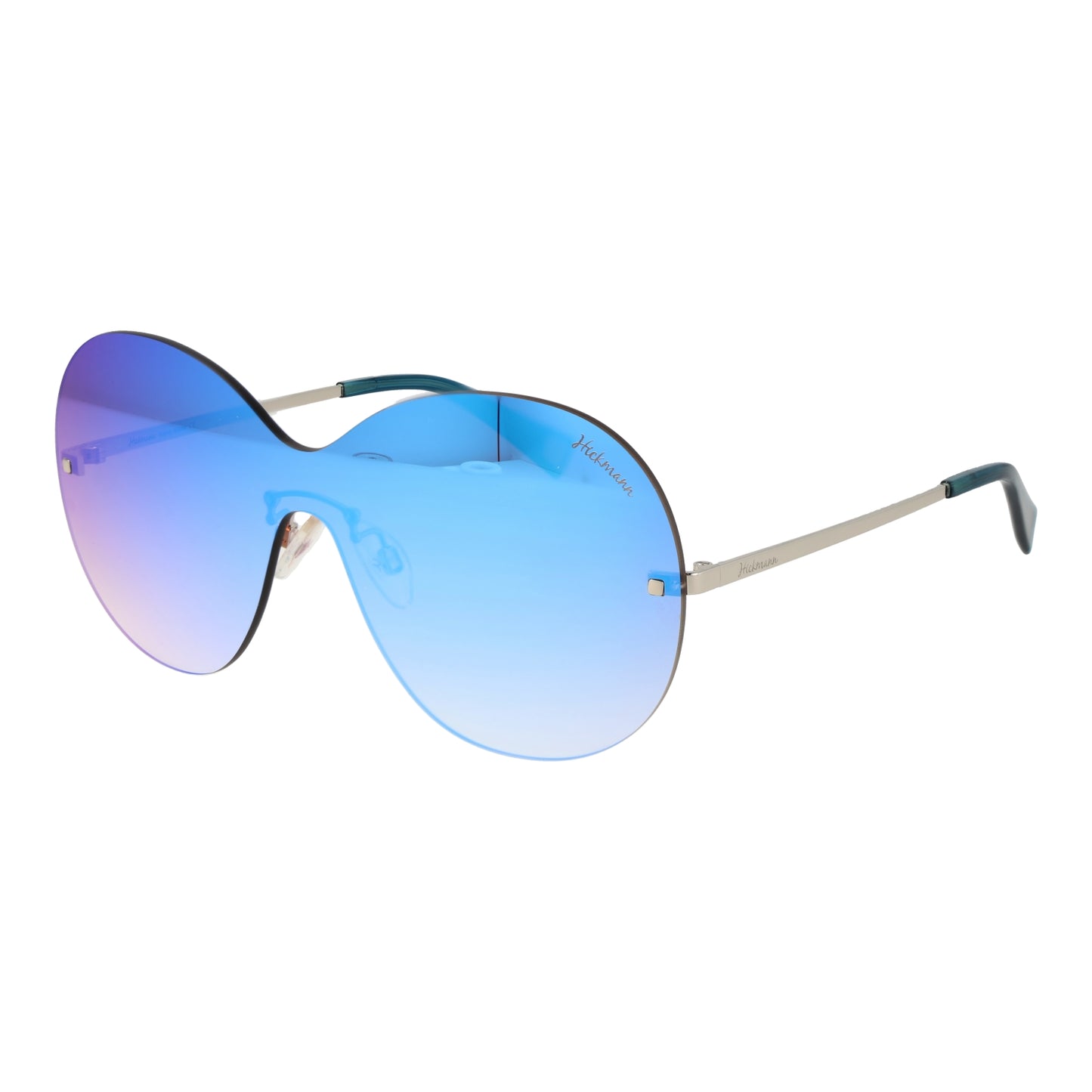Ana Hickmann Women’s Sunglasses HI3058-14003A, Metal Frame, Grey Color, Lens/Bridge/Temple Size: 140/140 mm, Blue Lenses, Category 2 Mirror & Gradient with 100% UVA & UVB Protection