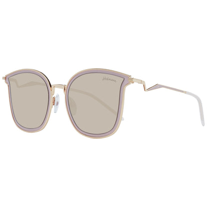 Ana Hickmann Women's Sunglasses HI3065-554CS, Metal Frame, Golden Color, Lens/Bridge/Temple Dimensions 55/21/145 mm, Brown Lenses, Category 2 - 100% UVA & UVB Protection