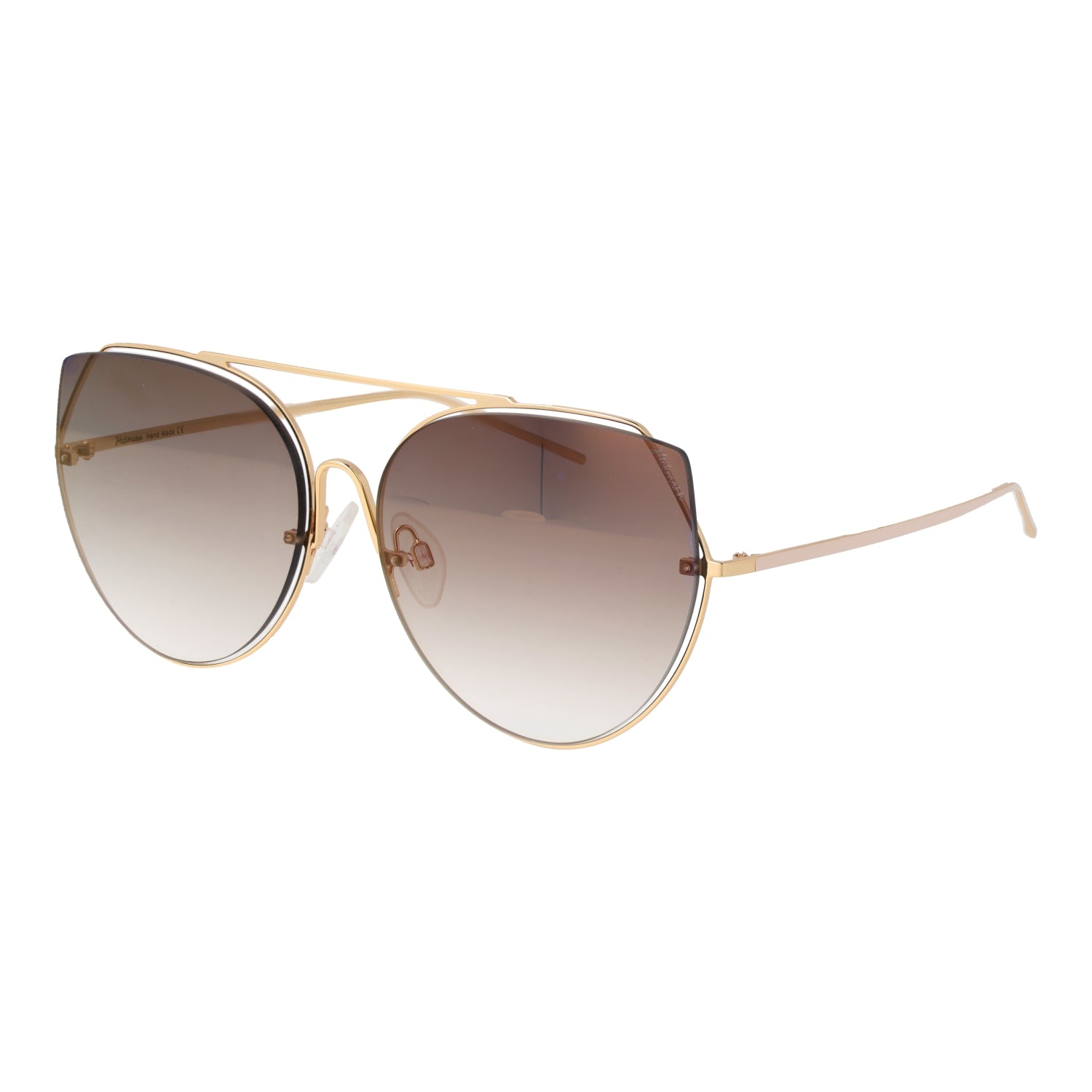 Ana Hickmann Women’s Sunglasses HI3068-5804B, Metal Frame, Golden Color, Lens/Bridge/Temple Dimensions 58/18/145 mm, Grey Lenses, Category 2 UV Protection