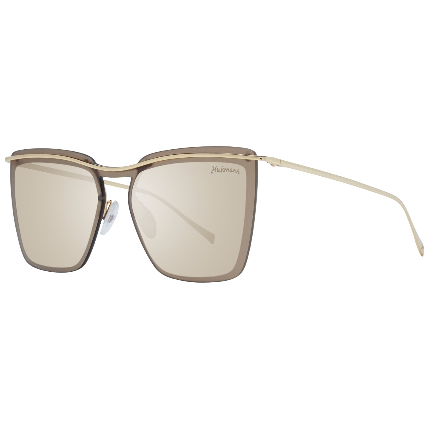 Ana Hickmann Women's Sunglasses HI3081-13304B, Metal Frame, Lens/Bridge/Temple Size 133/145 mm, Golden Color, Brown Lenses, Category 3 UV Protection
