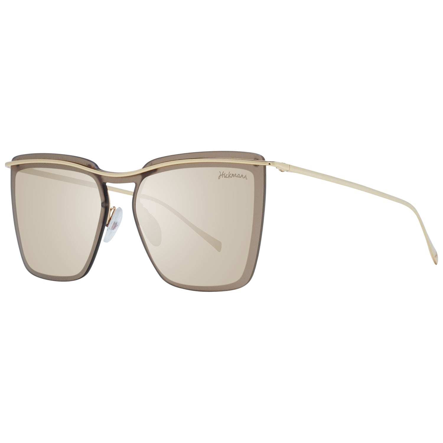 Ana Hickmann Women's Sunglasses HI3081-13304B, Metal Frame, Lens/Bridge/Temple Size 133/145 mm, Golden Color, Brown Lenses, Category 3 UV Protection