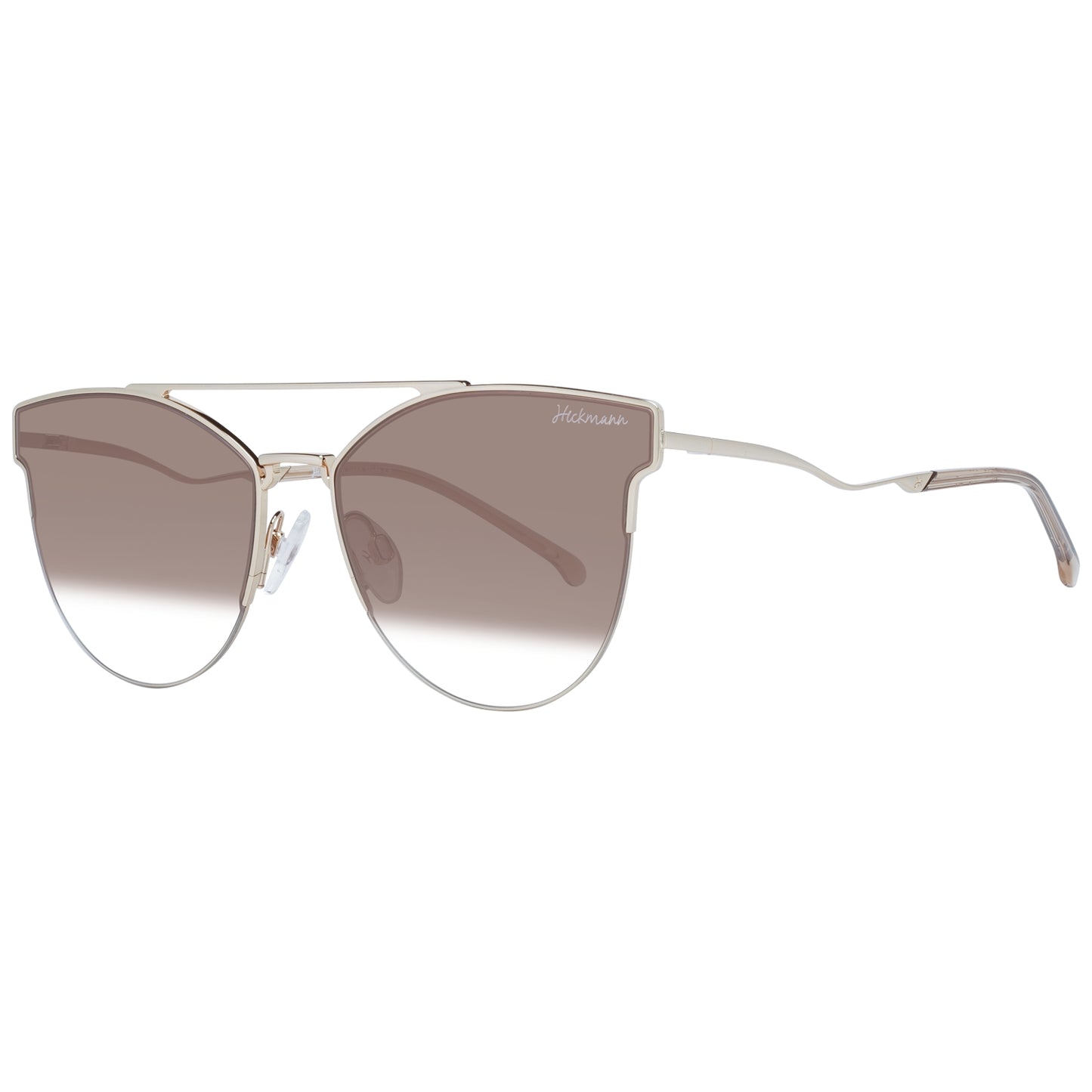 Ana Hickmann Women's Sunglasses HI3096E-6104B, Metal Frame, Gold Color, Lens/Bridge/Temple: 61/17/145 mm, Brown Lenses, Category 2 Gradient with 100% UVA & UVB Protection