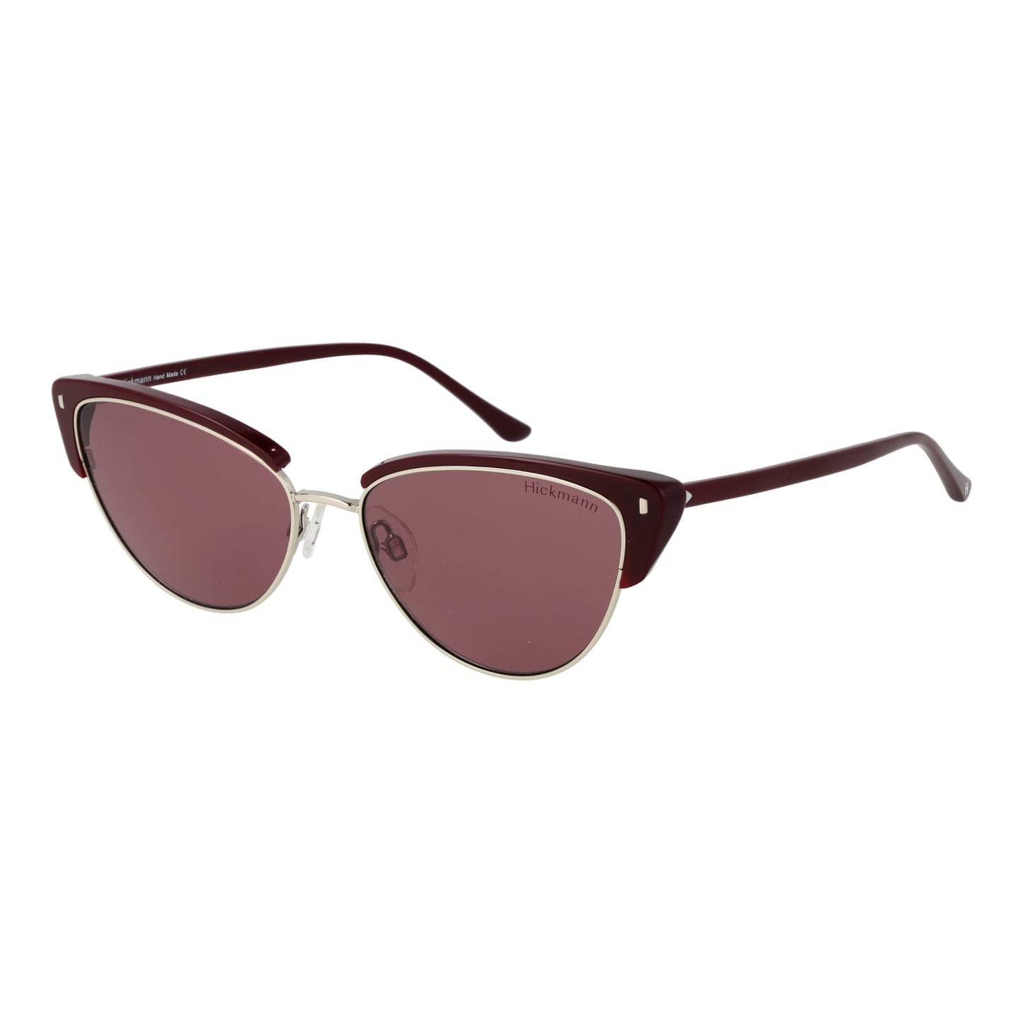 Ana Hickmann Women's Sunglasses HI3113-55D01, Metal Frame, Red Color, Lens/Bridge/Temple Dimensions: 55/15/145 mm, Purple Lenses, Category 3 UV Protection