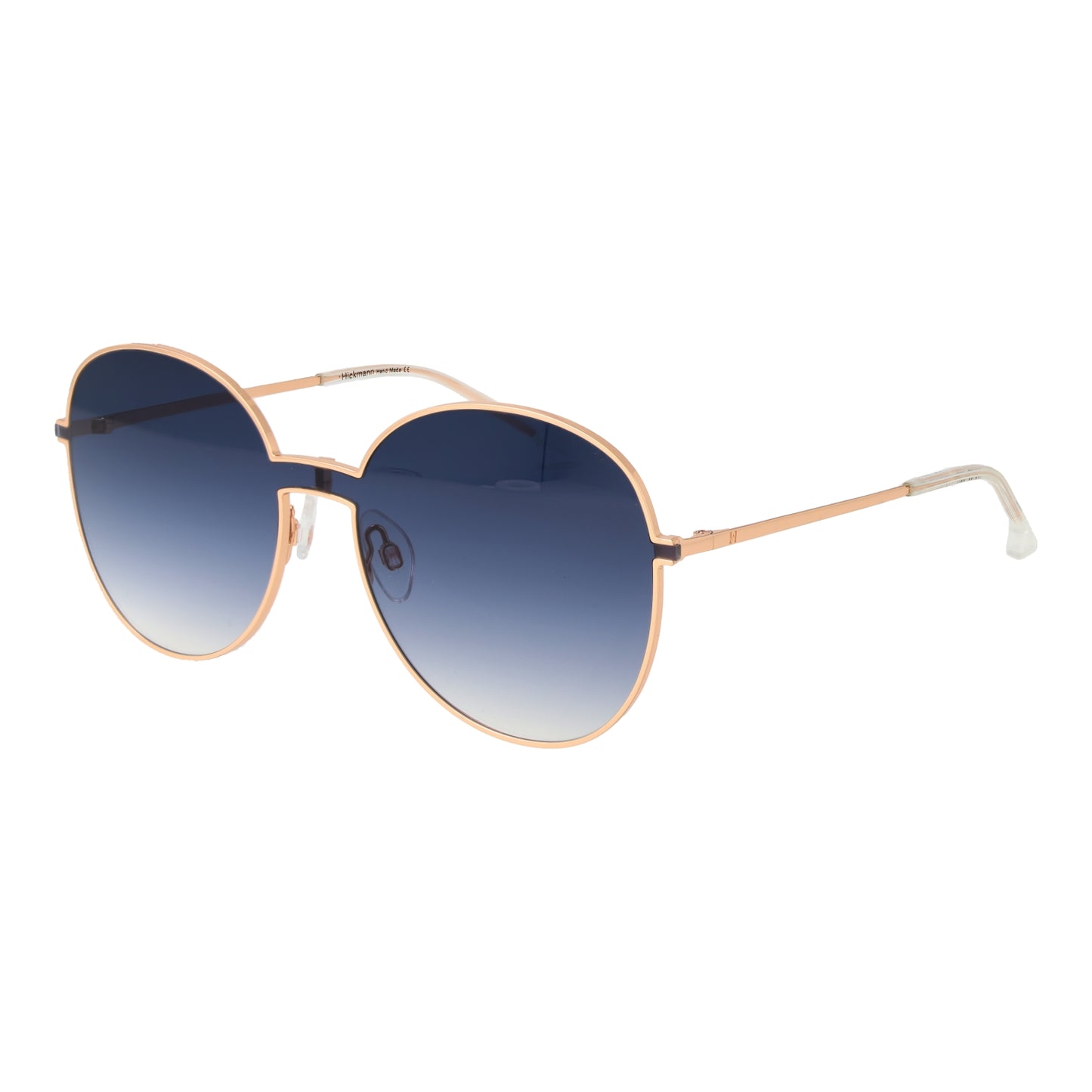 Ana Hickmann Women's Sunglasses HI3153-14005A, Metal Frame, Gold Color, Lens/Bridge/Temple Size 140/142 mm, Blue Lenses, Category 3 UV Protection
