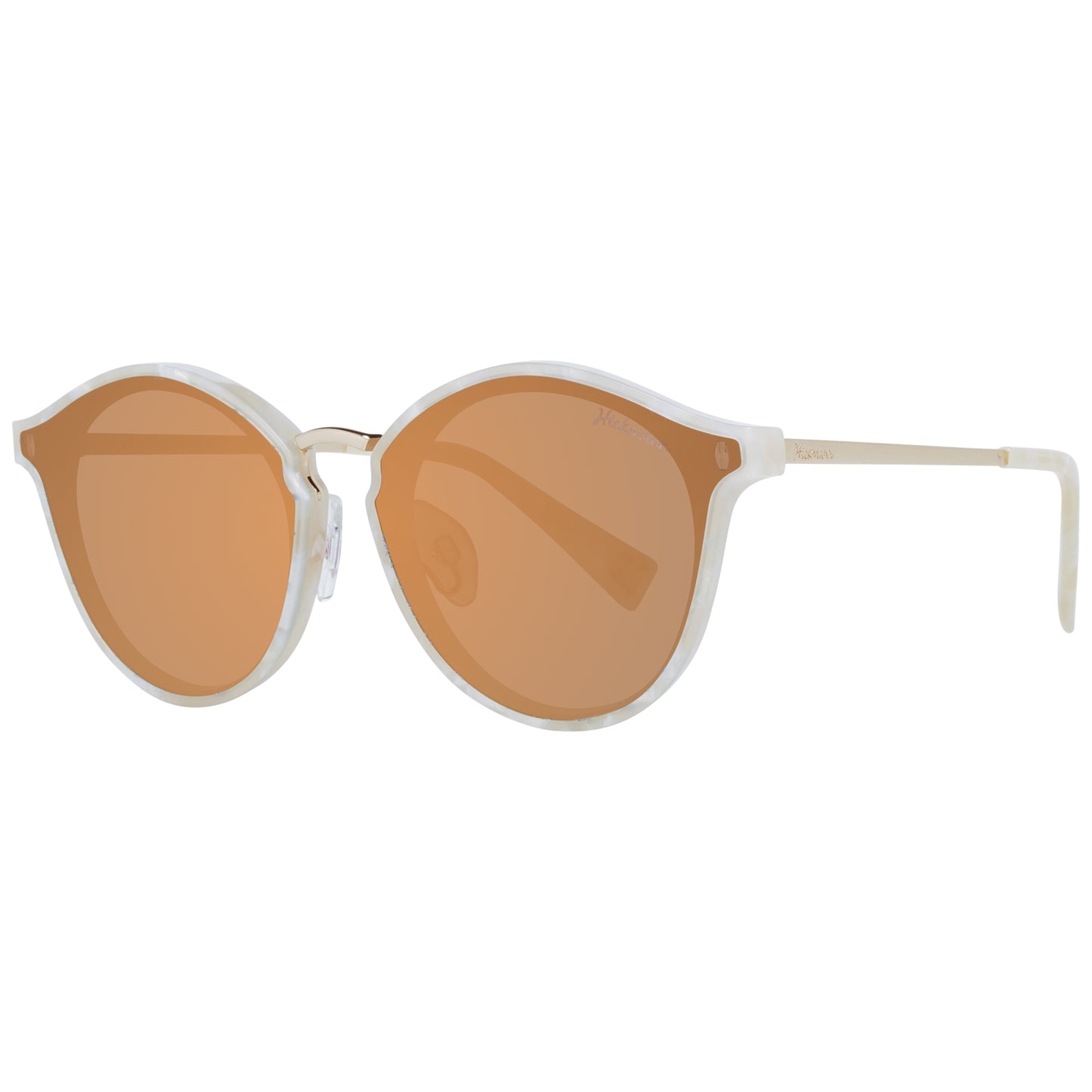 Ana Hickmann Women's Sunglasses HI9066-49G21, Beige Plastic Frame, Lens/Bridge/Temple: 49/21/145 mm, Brown Lenses, Category 2 with Mirror, 100% UVA & UVB Protection