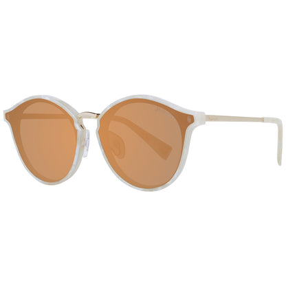 Ana Hickmann Women's Sunglasses HI9066-49G21, Beige Plastic Frame, Lens/Bridge/Temple: 49/21/145 mm, Brown Lenses, Category 2 with Mirror, 100% UVA & UVB Protection