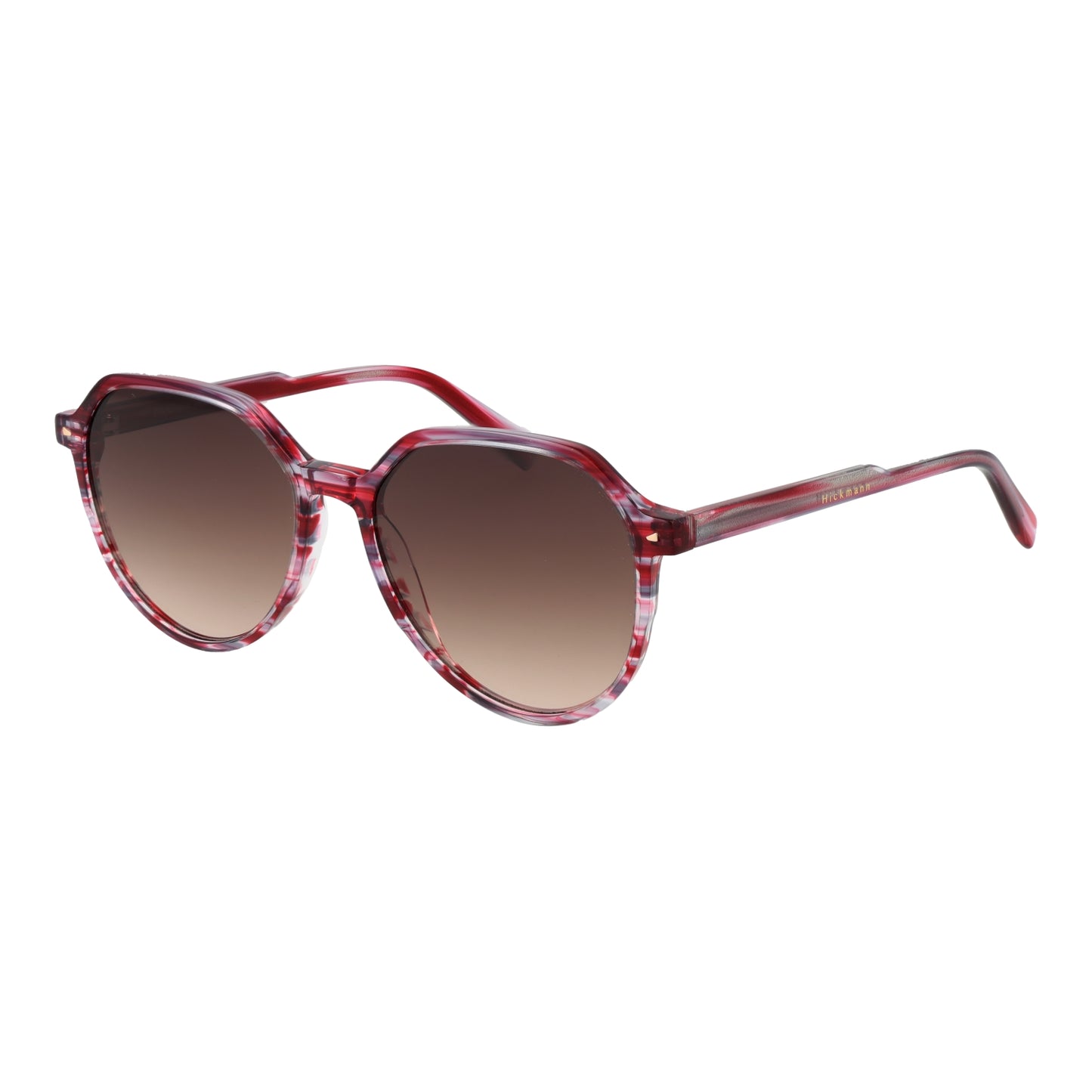 Ana Hickmann Women's Sunglasses HI9163-53E02 with Multicolored Acetate Frame, Lens/Bridge/Temple Dimensions 53/16/140 mm, Brown Category 3 UV Protection