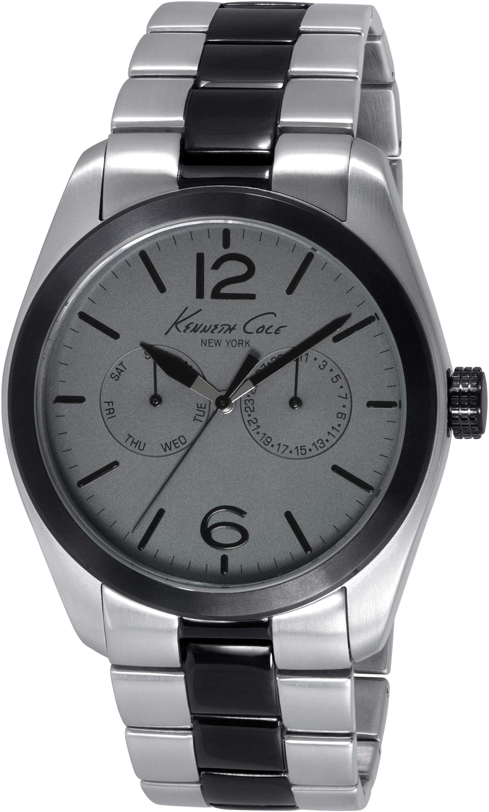 Watch Kenneth Cole Man IKC9365 (44MM) Silver And Black