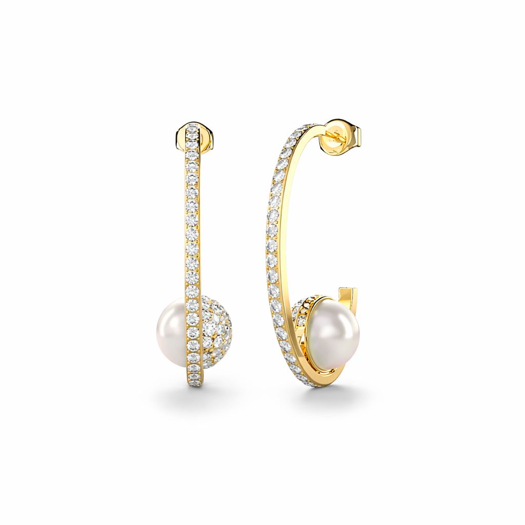 Guess Women's Earrings JUBE04452JWYG, 2cm, Gold Tone Stainless Steel