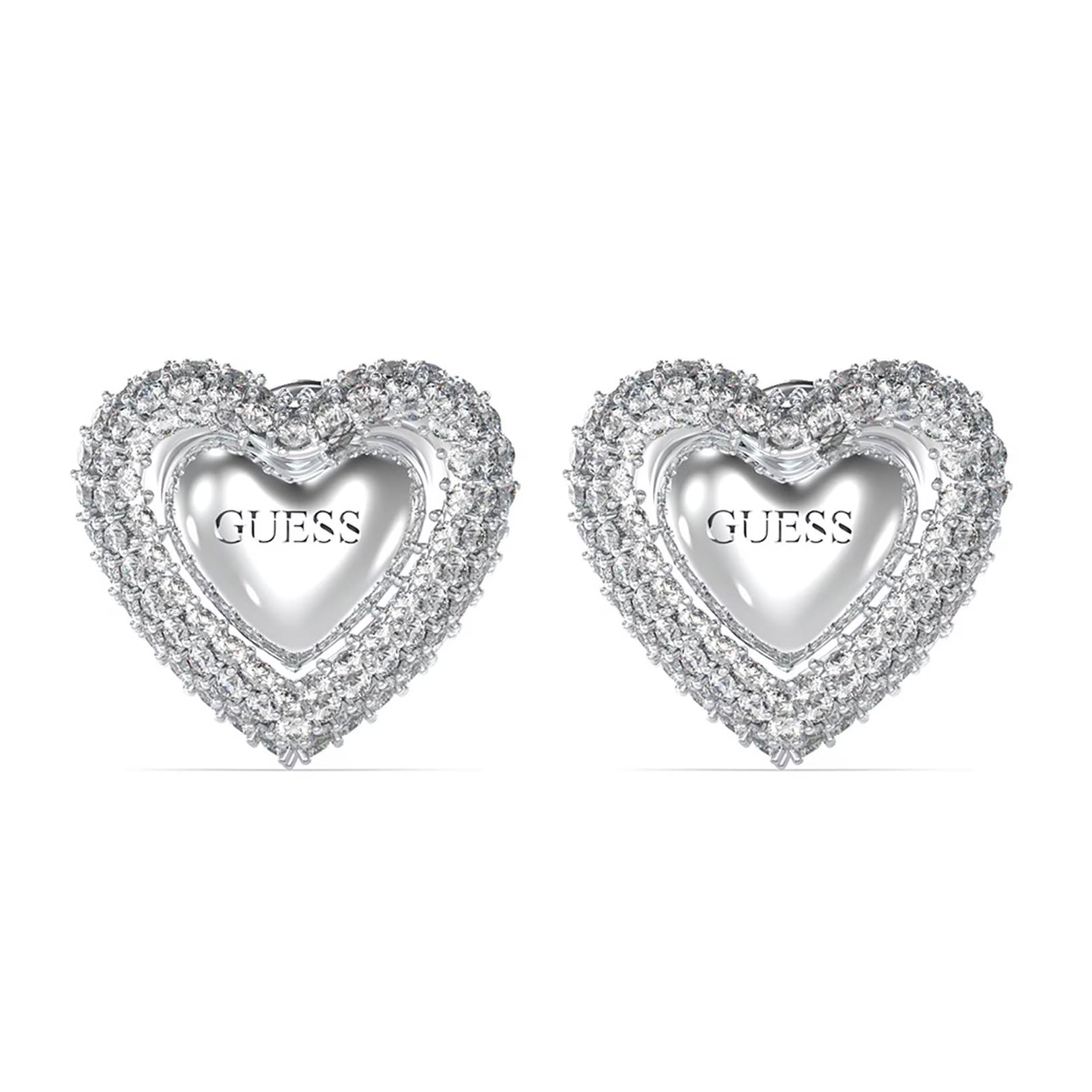 Guess Women's Stainless Steel Earrings JUBE05020JWRH (1.5 cm) in Grey