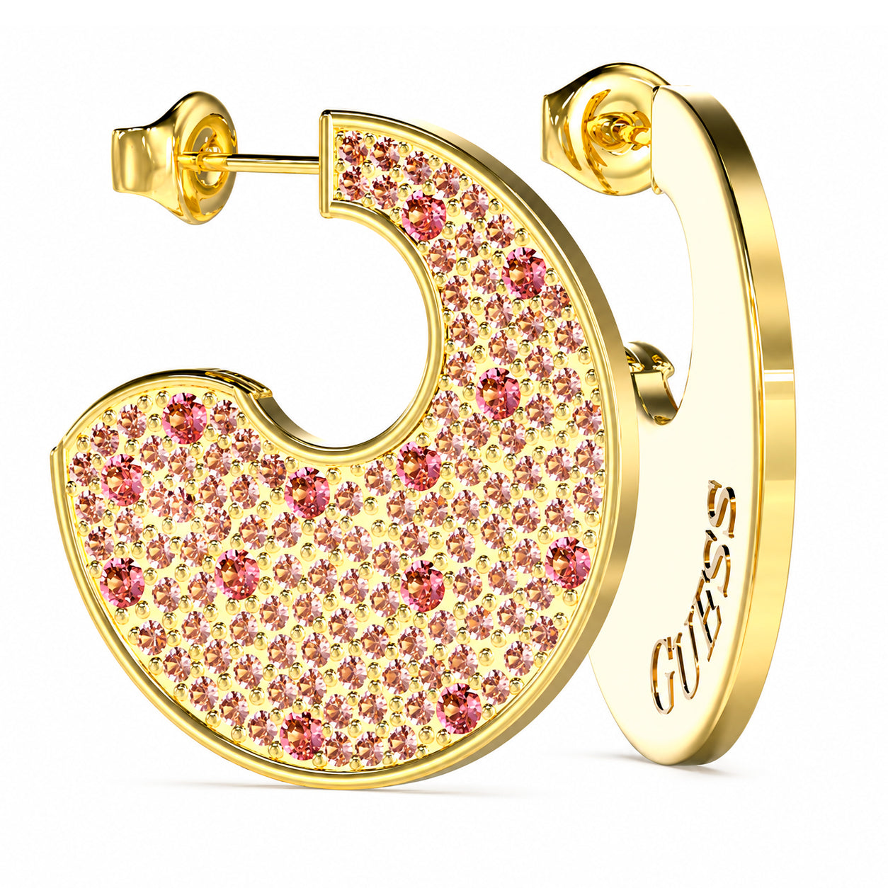 Guess Women's Earrings JUBE5230JWYG, 3 CM, Stainless Steel, Gold Tone