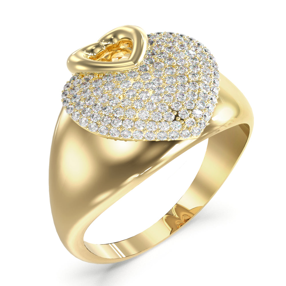 Ring Guess Women JUBR05215JWYG Size 52 Gold Stainless Steel