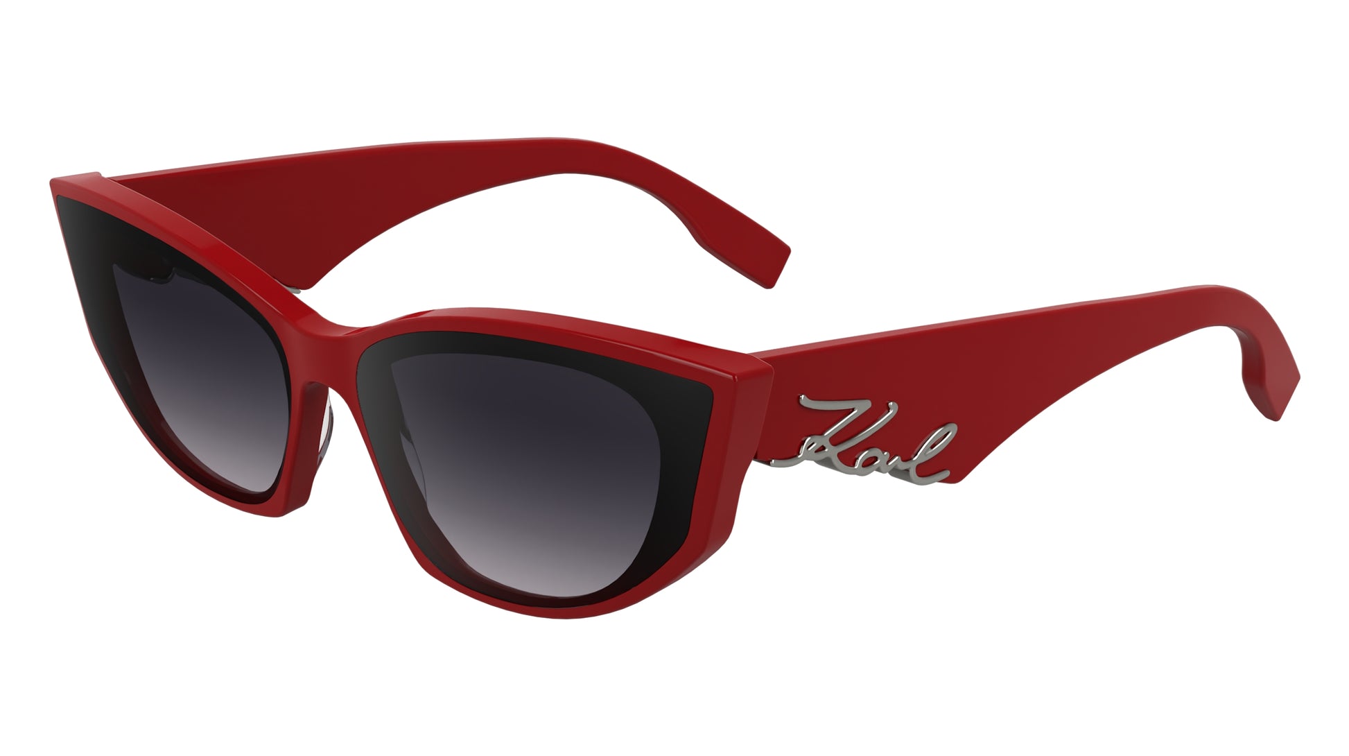 Karl Lagerfeld Women's Sunglasses KL6162S-600, Red Acetate Frame, Grey Lenses, Dimensions 64/14/140 mm