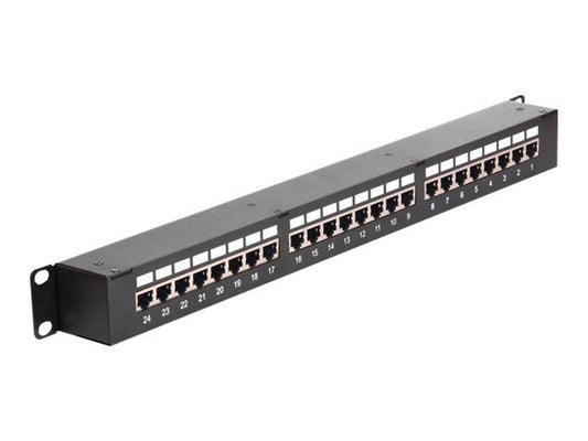 DELOCK 19" Patchpanel 24-Port Cat6 Σκίαση Μαύρο