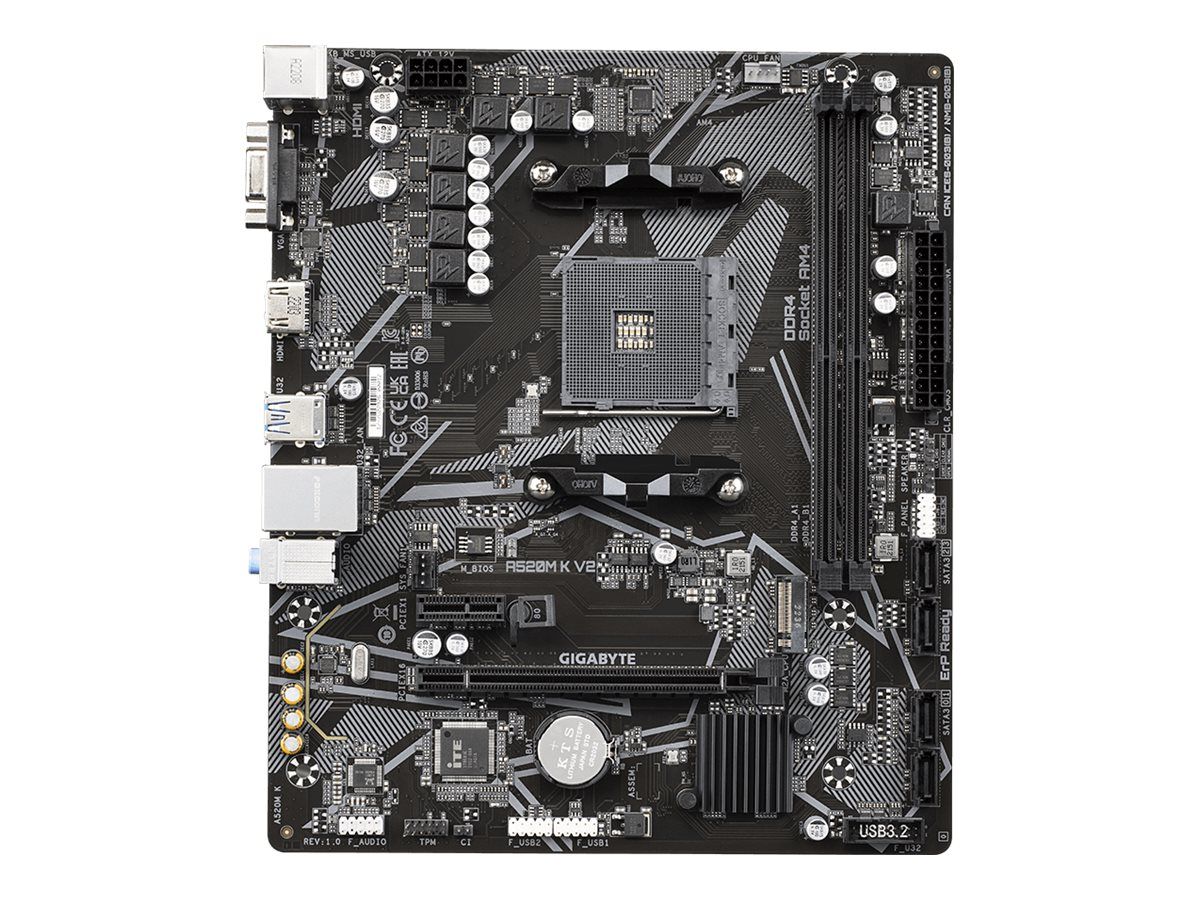 Gigabyte A520M K V2 Motherboard (AM4, mATX, DDR4)