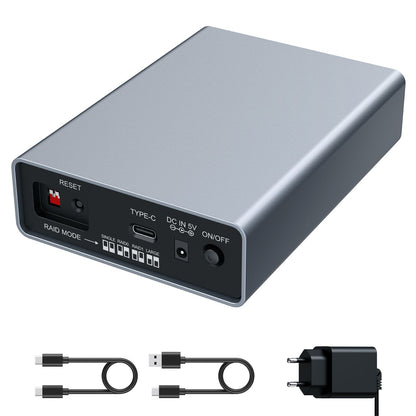 GRAUGEAR Εξωτερική Θήκη RAID για 2x2,5" HDD/SSD USB 3.2
