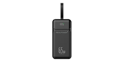 REALPOWER PB-27000 Pro,27.000mAh,65W,2x USB-A,2x USB-C,black
