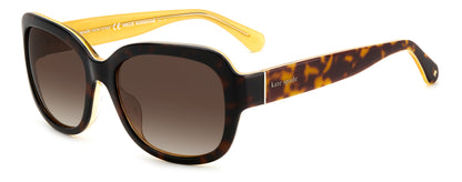 Kate Spade Women's Sunglasses LAYNESHJVF5HA (Lens/Bridge/Temple) 55/17/140 mm, Brown Acetate Frame with 100% UV Protection