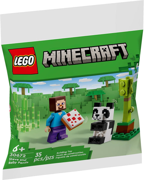 30672 Minecraft Steve mit Baby-Panda (Polybag)