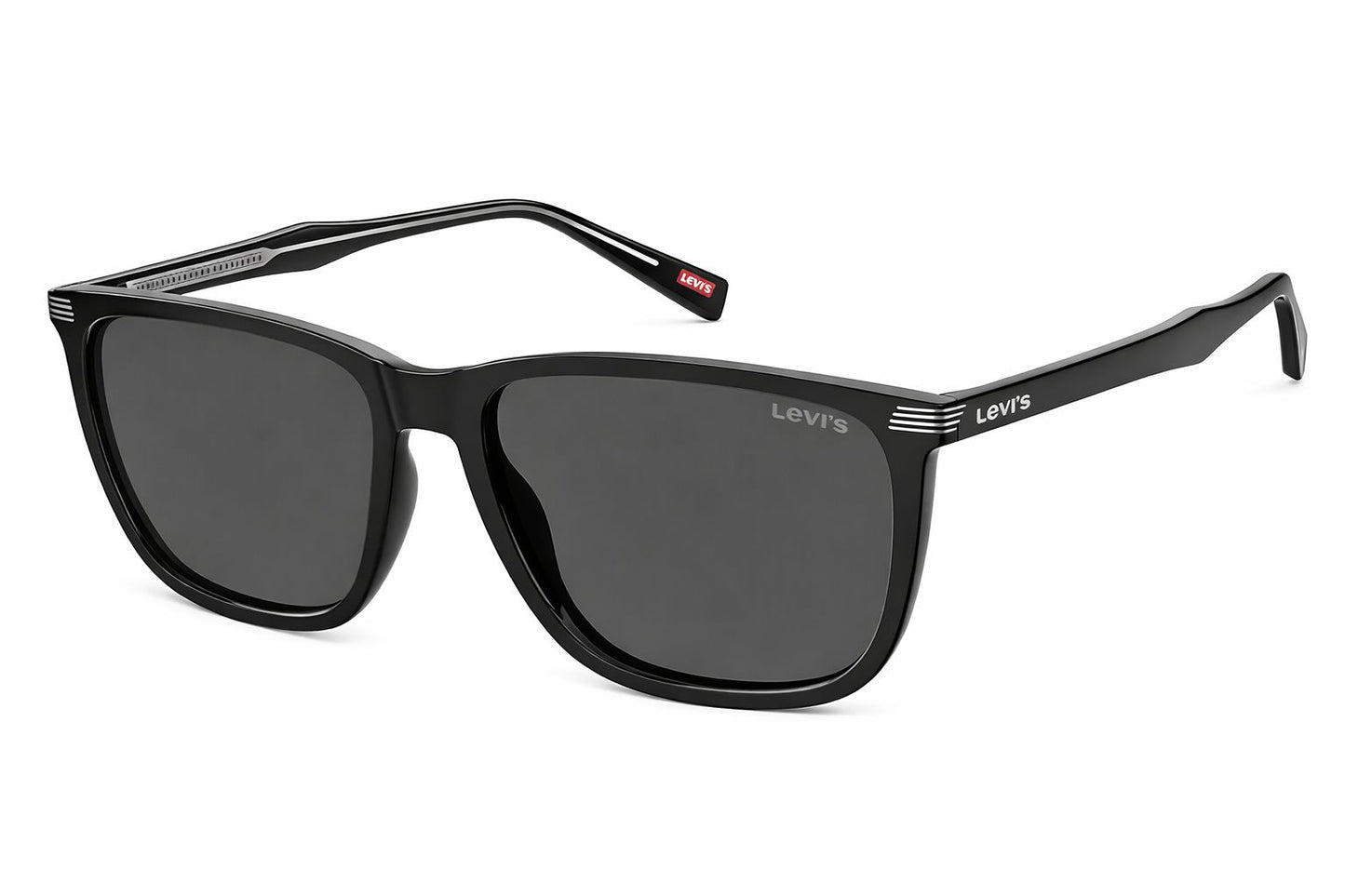 Levis Men's Sunglasses LV5020S807F7I, Resin Frame, Black, Lens/Bridge/Temple Dimensions: 57/17/145 mm, Grey Lenses with 100% UV Protection