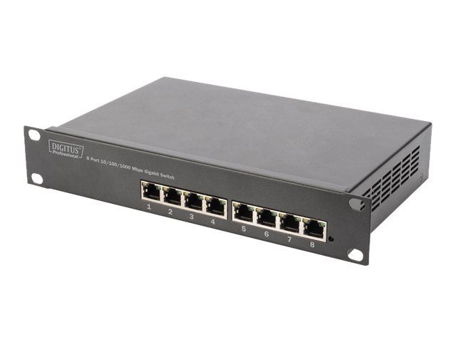 DIGITUS 8-Port Gigabit Unmanaged Switch - Μαύρος