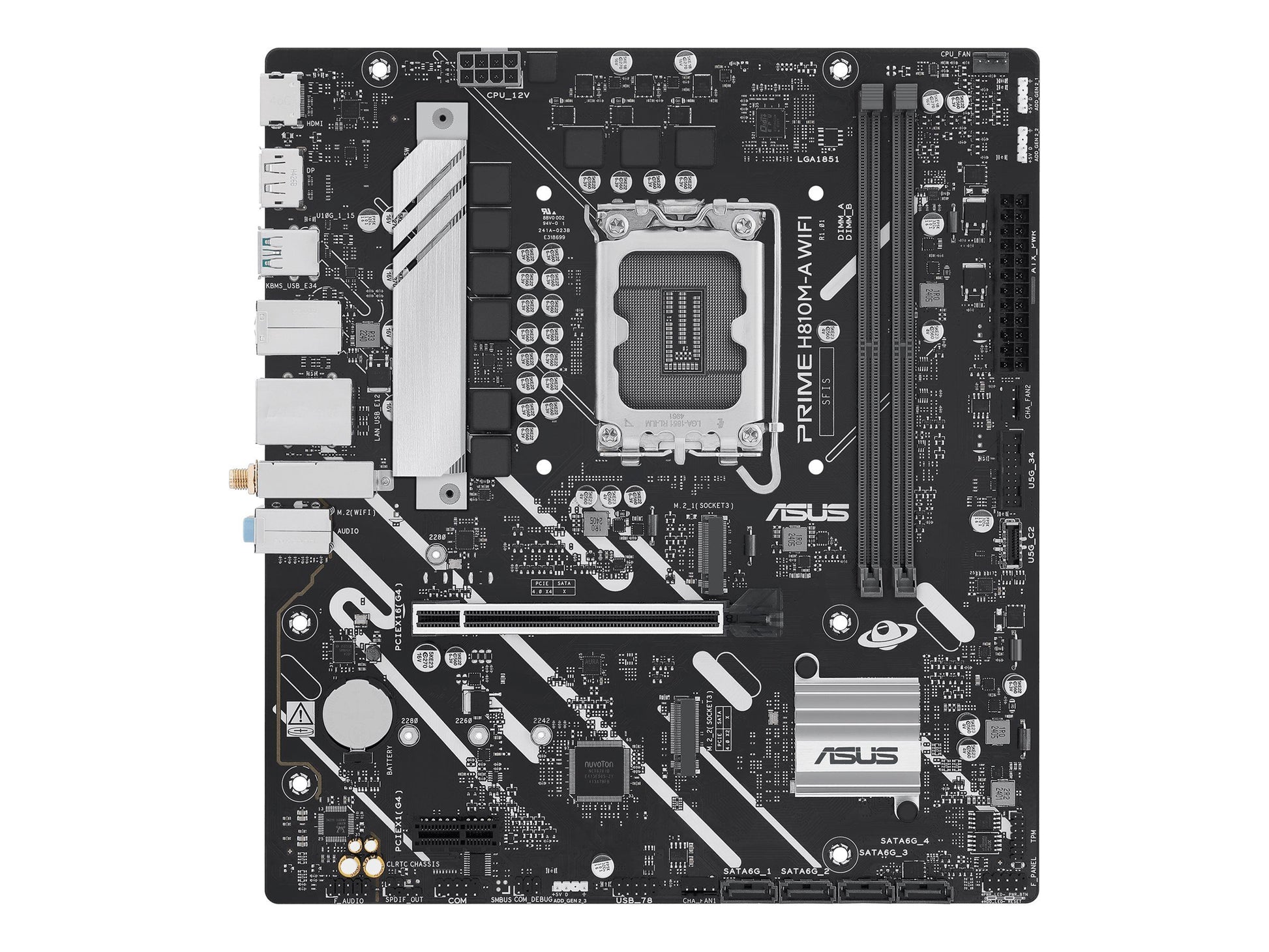 MB ASUS PRIME H810M-A WIFI (Intel, LGA1851, DDR5, mATX)