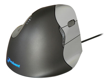 Evoluent VerticalMouse 4 - Δεξί χέρι, Μεσαίο/Μεγάλο, Μαύρο/Ασημί