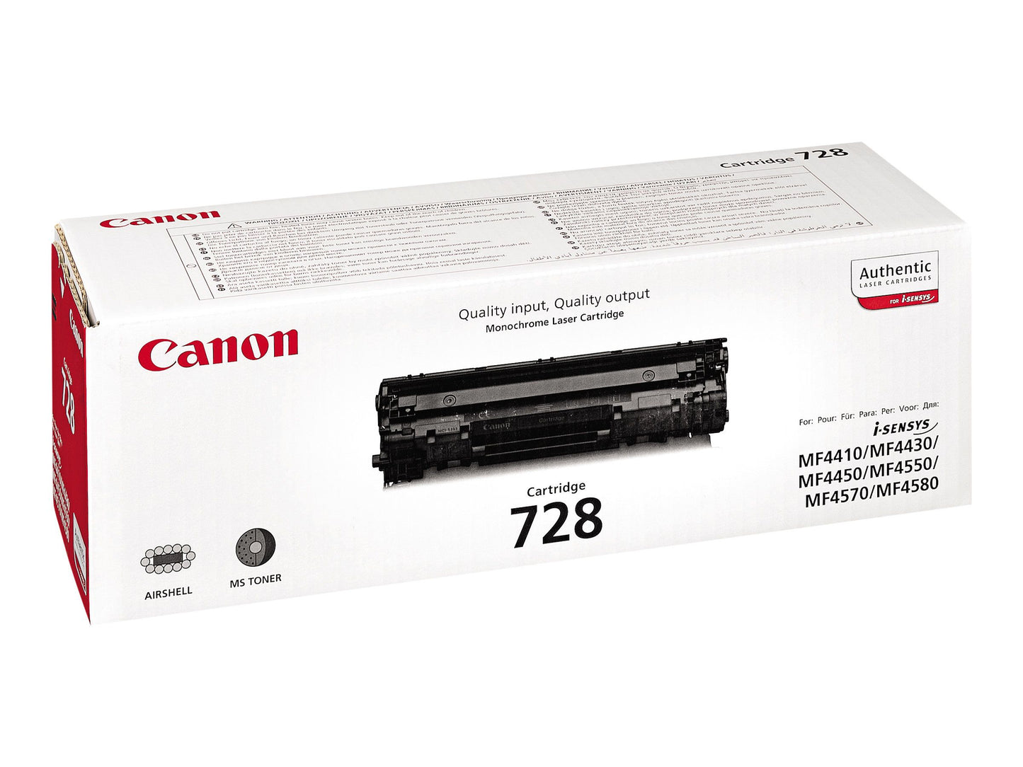 Toner Canon 728 BK Μαύρο 2100 Σελίδες