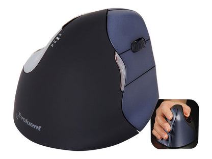 Evoluent VerticalMouse 4 Wireless Μαύρο/Ασημί