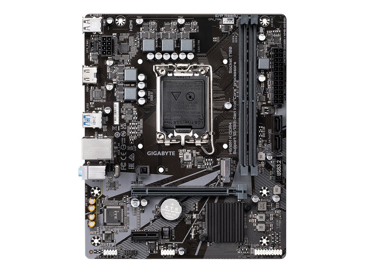 Gigabyte H610M K DDR4 Motherboard (H610, S1700, mATX, DDR4)