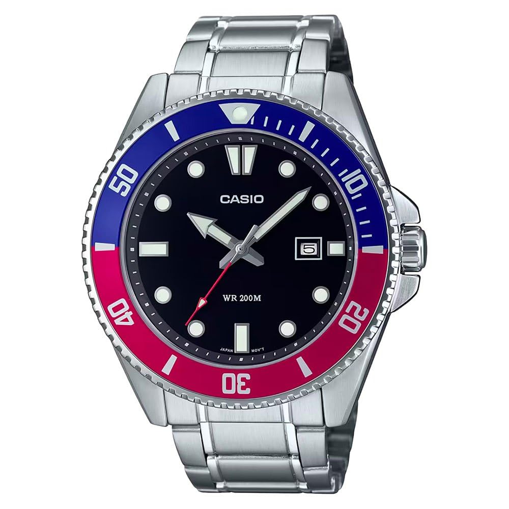 Casio Men's Watch MDV107D1A3VDF (49.5MM) Grey Stainless Steel