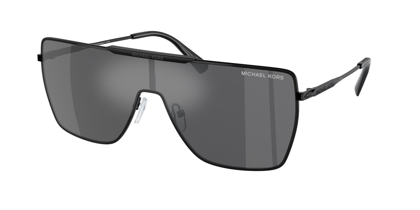 Michael Kors Men's Sunglasses MK1152-10056G with Metal Frame, Black Color, Lens/Bridge/Temple Dimensions: 142/00/145 mm, Grey Lenses, Category 3 - 100% UV Protection