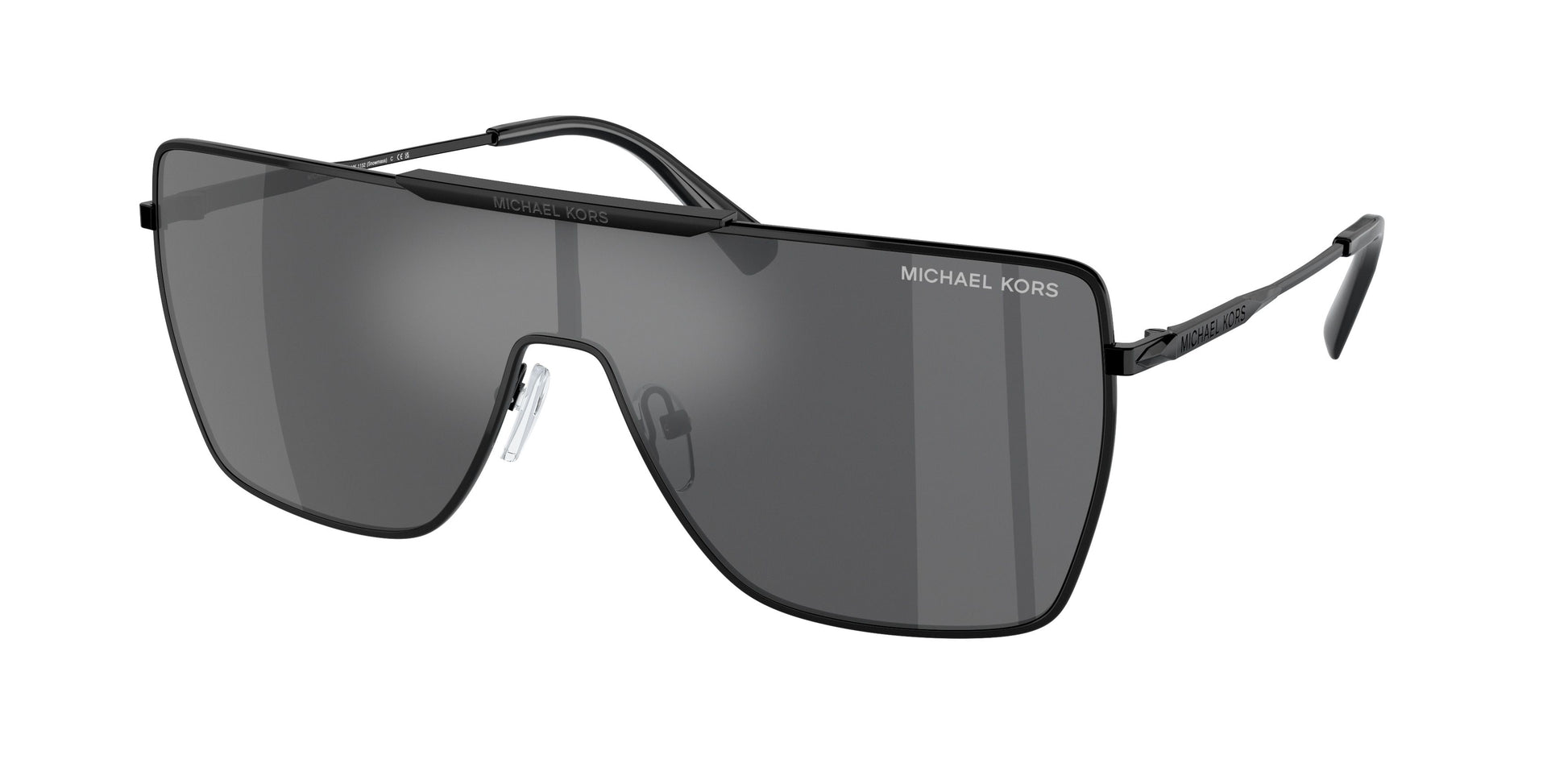Michael Kors Men's Sunglasses MK1152-10056G with Metal Frame, Black Color, Lens/Bridge/Temple Dimensions: 142/00/145 mm, Grey Lenses, Category 3 - 100% UV Protection