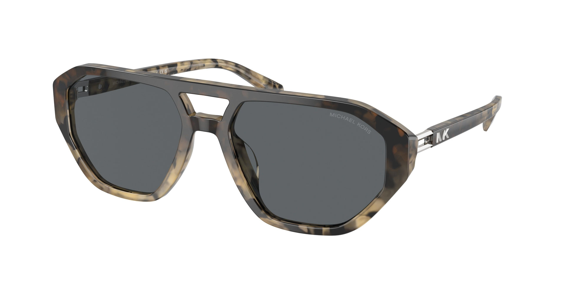 Michael Kors Men's Sunglasses MK2219U394287, Multicolored Acetate Frame, Lens 57mm / Bridge 18mm / Temple 145mm, Grey Lenses, Category 3 UV Protection