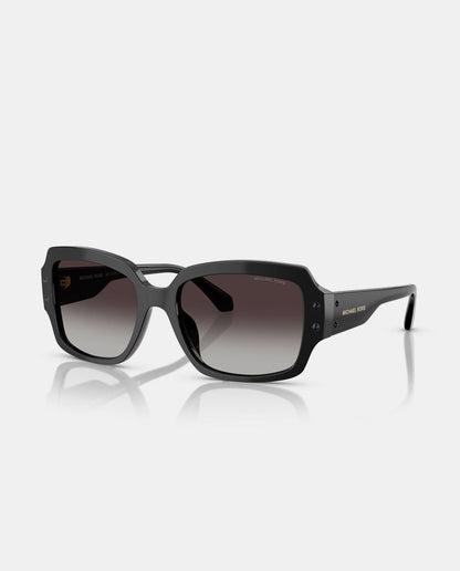 Michael Kors Women's Sunglasses MK2233B4004E2, Acetate Frame, Black, Lens/Bridge/Temple Dimensions: 55/18/140 mm, Grey Lenses, Category 3 UV Protection