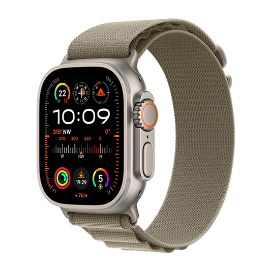 Apple Watch Ultra 2 LTE 49mm με Θήκη Τιτανίου - Ελαιόχρωμο