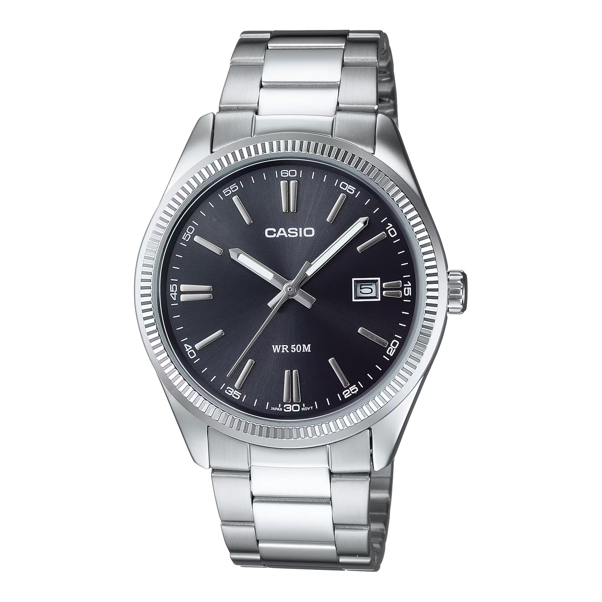 Casio Men's Watch MTP1302PD1A1V (44mm) Grey Stainless Steel Analog Quartz